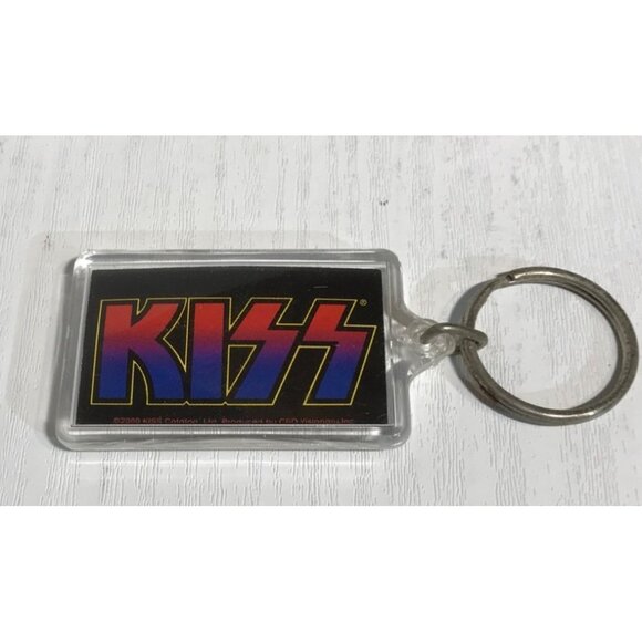 KISS Band Keychain Logo With Band Members Image Double Sided - Picture 2 of 4